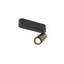 SLV Plafondarmatuur GRIP!M SINGLE IP20, brons, zwart, gelakt dimbaar