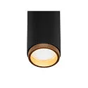 SLV ceiling luminaire GRIP!M DOUBLE IP20, gold, black, lacquered dimmable