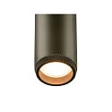 SLV Plafondarmatuur GRIP!M DOUBLE IP20, brons, zwart, gelakt dimbaar