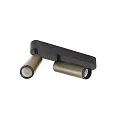 SLV Plafondarmatuur GRIP!M DOUBLE IP20, brons, zwart, gelakt dimbaar