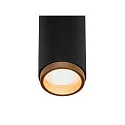 SLV Plafondinbouwarmatuur GRIP!M cilindrisch IP20, goud, zwart, gelakt dimbaar