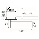SLV ceiling recessed luminaire GRIP!M cylindrical IP20, bronze, black, lacquered dimmable