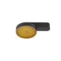Plafondarmatuur GRIP! FLAT IP20, goud, zwart, gelakt dimbaar