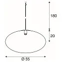 SLV Pendelarmatuur MAGICO 38 E27 IP20, aluminium dimbaar