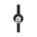 SLV floor lamp SUN FL round G9 IP20, black dimmable