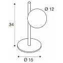 SLV table lamp SUN TL round G9 IP20, black dimmable