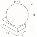 SLV wall luminaire SUN WL UP round G9 IP20, black, lacquered dimmable