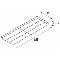 3-phase spot SIGHT PANEL DALI square, rotatable, DALI controllable IP20, white dimmable