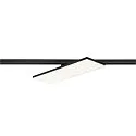SLV 3-phase spot SIGHT PANEL DALI square, rotatable, DALI controllable IP20, black dimmable
