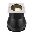 SLV Vloerinbouwarmatuur DASAR® L DALI draaibaar, vierkant, asymmetrisch, dimbaar IP65/IP67, rvs dimbaar