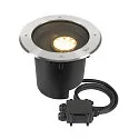 Vloerinbouwarmatuur DASAR® XL DALI rond, draaibaar, asymmetrisch, dimbaar IP65/IP67, rvs dimbaar