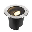 Vloerinbouwarmatuur DASAR® XL DALI rond, draaibaar, asymmetrisch, dimbaar IP65/IP67, rvs dimbaar