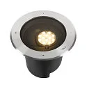 Vloerinbouwarmatuur DASAR® XL DALI rond, draaibaar, asymmetrisch, dimbaar IP65/IP67, rvs dimbaar