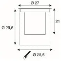 Vloerinbouwarmatuur DASAR® XL DALI rond, draaibaar, asymmetrisch, dimbaar IP65/IP67, rvs dimbaar