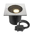 Vloerinbouwarmatuur DASAR® XL DALI draaibaar, vierkant, asymmetrisch, dimbaar IP65/IP67, rvs dimbaar