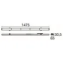 Lichte drager RETRO LT 150 OVAL DALI aanstuurbaar, CCT Switch, instelbaar, multipower IP20, wit dimbaar