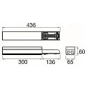 SLV Lichtlijnsysteem continu-rij EASYLIGHT FEED OUT BOX (FOB) 300 7 25 WH DALI aanstuurbaar, 7-polig, wit, verkeerswit