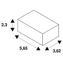 SLV Lichtlijnsysteem bevestiging EASYLIGHT BUTTERFLY STM (SURFACE TRACK MOUNT) mechanisch, rvs