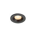 ceiling recessed luminaire NUMINOS® XS round, suitable for VDU workstation IP20, black, lacquered dimmable