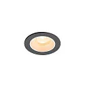 ceiling recessed luminaire NUMINOS® XS round, suitable for VDU workstation IP20, black, white, lacquered dimmable