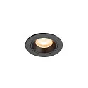 ceiling recessed luminaire NUMINOS® XS round, suitable for VDU workstation IP20, black, lacquered dimmable
