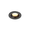 ceiling recessed luminaire NUMINOS® XS round, suitable for VDU workstation IP20, black, lacquered dimmable
