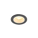ceiling recessed luminaire NUMINOS® XS round, suitable for VDU workstation IP20, black, white, lacquered dimmable