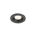 ceiling recessed luminaire NUMINOS® XS round, suitable for VDU workstation IP20, black, lacquered dimmable