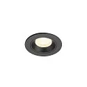 ceiling recessed luminaire NUMINOS® XS round, suitable for VDU workstation IP20, black, lacquered dimmable