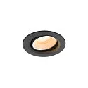 ceiling recessed luminaire NUMINOS® MOVE XS round, suitable for VDU workstation IP20, black, white, lacquered dimmable