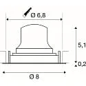SLV ceiling recessed luminaire NUMINOS® MOVE XS swivelling, suitable for VDU workstation IP20, black dimmable