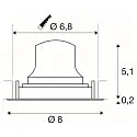 SLV Plafondinbouwarmatuur NUMINOS® MOVE XS rond, geschikt voor beeldschermwerkstations IP20, zwart, wit, gelakt dimbaar