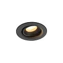 Plafondinbouwarmatuur NUMINOS® MOVE XS rond, geschikt voor beeldschermwerkstations IP20, zwart, gelakt dimbaar
