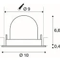 SLV Inbouwspot NUMINOS® GIMBLE S draaibaar, geschikt voor beeldschermwerkstations IP20, zwart dimbaar