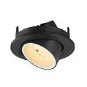 SLV Plafondinbouwarmatuur NUMINOS® GIMBLE S rond, geschikt voor beeldschermwerkstations IP20, zwart, wit, gelakt dimbaar