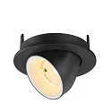 SLV Plafondinbouwarmatuur NUMINOS® GIMBLE S rond, geschikt voor beeldschermwerkstations IP20, zwart, wit, gelakt dimbaar
