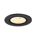 SLV Plafondinbouwarmatuur NUMINOS® GIMBLE S rond, geschikt voor beeldschermwerkstations IP20, zwart, wit, gelakt dimbaar