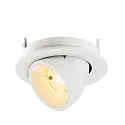 SLV Plafondinbouwarmatuur NUMINOS® GIMBLE S rond, geschikt voor beeldschermwerkstations IP20, wit, gelakt dimbaar