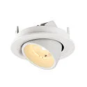 SLV ceiling recessed luminaire NUMINOS® GIMBLE S round, suitable for VDU workstation IP20, white, lacquered dimmable