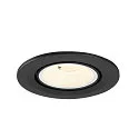 SLV Plafondinbouwarmatuur NUMINOS® GIMBLE S rond, geschikt voor beeldschermwerkstations IP20, zwart, wit, gelakt dimbaar