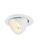 Plafondinbouwarmatuur NUMINOS® GIMBLE S rond, geschikt voor beeldschermwerkstations IP20, wit, gelakt dimbaar