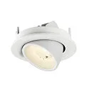 SLV ceiling recessed luminaire NUMINOS® GIMBLE S round, suitable for VDU workstation IP20, white, lacquered dimmable