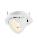 SLV ceiling recessed luminaire NUMINOS® GIMBLE S round, suitable for VDU workstation IP20, white, lacquered dimmable