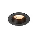 Plafondinbouwarmatuur NUMINOS® S rond, geschikt voor beeldschermwerkstations IP20, zwart, gelakt dimbaar