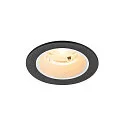 Plafondinbouwarmatuur NUMINOS® S rond, geschikt voor beeldschermwerkstations IP20, zwart, wit, gelakt dimbaar