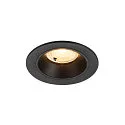 Plafondinbouwarmatuur NUMINOS® S rond, geschikt voor beeldschermwerkstations IP20, zwart, gelakt dimbaar