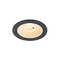 Plafondinbouwarmatuur NUMINOS® S rond, geschikt voor beeldschermwerkstations IP20, zwart, wit, gelakt dimbaar