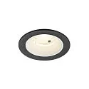 ceiling recessed luminaire NUMINOS® S round, suitable for VDU workstation IP20, black, white, lacquered dimmable