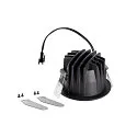 SLV ceiling recessed luminaire NUMINOS® S round, suitable for VDU workstation IP20, black, white, lacquered dimmable