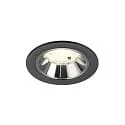 Plafondinbouwarmatuur NUMINOS® S geschikt voor beeldschermwerkstations IP20, chroom, zwart dimbaar